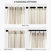 image:imageDriftAway Farmhouse Curtains for Living Room Vertical Striped Linen Curtains Semi Sheer Light Filtering Grommet Window Treatments 84 Inches Long 2 Panels Pinstripe Navy on BeigeB Black on Beige