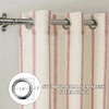image:imageDriftAway Farmhouse Curtains for Living Room Vertical Striped Linen Curtains Semi Sheer Light Filtering Grommet Window Treatments 84 Inches Long 2 Panels Pinstripe Navy on BeigeG Red on Beige