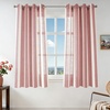 image:imageDriftAway Farmhouse Curtains for Living Room Vertical Striped Linen Curtains Semi Sheer Light Filtering Grommet Window Treatments 84 Inches Long 2 Panels Pinstripe Navy on BeigeG Red