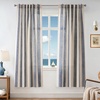 image:imageDriftAway Farmhouse Curtains for Living Room Vertical Striped Linen Curtains Semi Sheer Light Filtering Grommet Window Treatments 84 Inches Long 2 Panels Pinstripe Navy on BeigeB Dark Blue