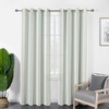 image:imageDriftAway Farmhouse Curtains for Living Room Vertical Striped Linen Curtains Semi Sheer Light Filtering Grommet Window Treatments 84 Inches Long 2 Panels Pinstripe Navy on BeigeG Jade Green