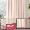 image:imageDriftAway Farmhouse Curtains for Living Room Vertical Striped Linen Curtains Semi Sheer Light Filtering Grommet Window Treatments 84 Inches Long 2 Panels Pinstripe Navy on BeigeG Red on Beige