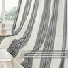 image:imageDriftAway Farmhouse Curtains for Living Room Vertical Striped Linen Curtains Semi Sheer Light Filtering Grommet Window Treatments 84 Inches Long 2 Panels Pinstripe Navy on BeigeB Grey