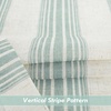 image:imageDriftAway Farmhouse Curtains for Living Room Vertical Striped Linen Curtains Semi Sheer Light Filtering Grommet Window Treatments 84 Inches Long 2 Panels Pinstripe Navy on BeigeG Jade Green