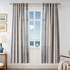 image:imageDriftAway Farmhouse Curtains for Living Room Vertical Striped Linen Curtains Semi Sheer Light Filtering Grommet Window Treatments 84 Inches Long 2 Panels Pinstripe Navy on BeigeB Dark Blue