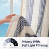 image:imageDriftAway Farmhouse Curtains for Living Room Vertical Striped Linen Curtains Semi Sheer Light Filtering Grommet Window Treatments 84 Inches Long 2 Panels Pinstripe Navy on BeigeG Dark Blue