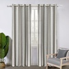 image:imageDriftAway Farmhouse Curtains for Living Room Vertical Striped Linen Curtains Semi Sheer Light Filtering Grommet Window Treatments 84 Inches Long 2 Panels Pinstripe Navy on BeigeG Grey