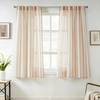 image:imageDriftAway Farmhouse Curtains for Living Room Vertical Striped Linen Curtains Semi Sheer Light Filtering Grommet Window Treatments 84 Inches Long 2 Panels Pinstripe Navy on BeigeB Red on Beige