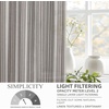 image:imageDriftAway Farmhouse Curtains for Living Room Vertical Striped Linen Curtains Semi Sheer Light Filtering Grommet Window Treatments 84 Inches Long 2 Panels Pinstripe Navy on BeigeG Grey