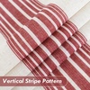 image:imageDriftAway Farmhouse Curtains for Living Room Vertical Striped Linen Curtains Semi Sheer Light Filtering Grommet Window Treatments 84 Inches Long 2 Panels Pinstripe Navy on BeigeG Red