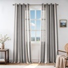 image:imageDriftAway Farmhouse Curtains for Living Room Vertical Striped Linen Curtains Semi Sheer Light Filtering Grommet Window Treatments 84 Inches Long 2 Panels Pinstripe Navy on BeigeG Black