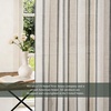 image:imageDriftAway Farmhouse Curtains for Living Room Vertical Striped Linen Curtains Semi Sheer Light Filtering Grommet Window Treatments 84 Inches Long 2 Panels Pinstripe Navy on BeigeB Black on Beige