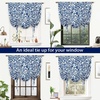 image:imageDriftAway Julia Watercolor Blooming Flower Floral Tie Up Curtain Thermal Insulated Blackout Window Adjustable Balloon Curtain Shade for Small Window Rod Pocket Single 45 Inch by 63 Inch NavyJulia Navy