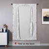 image:imageDriftAway Julia Watercolor Blooming Flower Floral Tie Up Curtain Thermal Insulated Blackout Window Adjustable Balloon Curtain Shade for Small Window Rod Pocket Single 45 Inch by 63 Inch NavyRyan Black Line