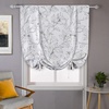 image:imageDriftAway Julia Watercolor Blooming Flower Floral Tie Up Curtain Thermal Insulated Blackout Window Adjustable Balloon Curtain Shade for Small Window Rod Pocket Single 45 Inch by 63 Inch NavyRyan Black Line