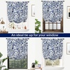 image:imageDriftAway Julia Watercolor Blooming Flower Floral Tie Up Curtain Thermal Insulated Blackout Window Adjustable Balloon Curtain Shade for Small Window Rod Pocket Single 45 Inch by 63 Inch NavyJulia Navy