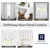 image:imageDriftAway Julia Watercolor Blooming Flower Floral Tie Up Curtain Thermal Insulated Blackout Window Adjustable Balloon Curtain Shade for Small Window Rod Pocket Single 45 Inch by 63 Inch NavyRyan Black Line