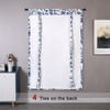 image:imageDriftAway Julia Watercolor Blooming Flower Floral Tie Up Curtain Thermal Insulated Blackout Window Adjustable Balloon Curtain Shade for Small Window Rod Pocket Single 45 Inch by 63 Inch NavyJulia Navy