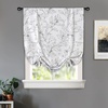 image:imageDriftAway Julia Watercolor Blooming Flower Floral Tie Up Curtain Thermal Insulated Blackout Window Adjustable Balloon Curtain Shade for Small Window Rod Pocket Single 45 Inch by 63 Inch NavyRyan Black Line