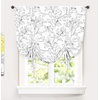 image:imageDriftAway Julia Watercolor Blooming Flower Floral Tie Up Curtain Thermal Insulated Blackout Window Adjustable Balloon Curtain Shade for Small Window Rod Pocket Single 45 Inch by 63 Inch NavyRyan Black Line