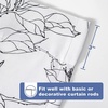 image:imageDriftAway Julia Watercolor Blooming Flower Floral Tie Up Curtain Thermal Insulated Blackout Window Adjustable Balloon Curtain Shade for Small Window Rod Pocket Single 45 Inch by 63 Inch NavyRyan Black Line