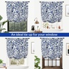 image:imageDriftAway Julia Watercolor Blooming Flower Floral Tie Up Curtain Thermal Insulated Blackout Window Adjustable Balloon Curtain Shade for Small Window Rod Pocket Single 45 Inch by 63 Inch NavyJulia Navy