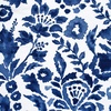image:imageDriftAway Julia Watercolor Blooming Flower Floral Tie Up Curtain Thermal Insulated Blackout Window Adjustable Balloon Curtain Shade for Small Window Rod Pocket Single 45 Inch by 63 Inch NavyJulia Navy