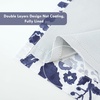 image:imageDriftAway Julia Waterfall Watercolor Blooming Flower Thermal Insulated Energy Saving Window Curtain Valance for Living Room Bedroom 2 Layers Rod Pocket 52 Inch by 18 Inch Plus 2 Inch Header BlushNavy