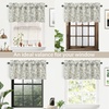 image:imageDriftAway Julia Waterfall Watercolor Blooming Flower Thermal Insulated Energy Saving Window Curtain Valance for Living Room Bedroom 2 Layers Rod Pocket 52 Inch by 18 Inch Plus 2 Inch Header BlushLinen Gray
