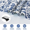 image:imageDriftAway Julia Waterfall Watercolor Blooming Flower Thermal Insulated Energy Saving Window Curtain Valance for Living Room Bedroom 2 Layers Rod Pocket 52 Inch by 18 Inch Plus 2 Inch Header BlushLinen Navy