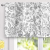 image:imageDriftAway Julia Waterfall Watercolor Blooming Flower Thermal Insulated Energy Saving Window Curtain Valance for Living Room Bedroom 2 Layers Rod Pocket 52 Inch by 18 Inch Plus 2 Inch Header BlushGrey