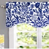 image:imageDriftAway Julia Waterfall Watercolor Blooming Flower Thermal Insulated Energy Saving Window Curtain Valance for Living Room Bedroom 2 Layers Rod Pocket 52 Inch by 18 Inch Plus 2 Inch Header BlushNavy S Shpe