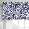 image:imageDriftAway Julia Waterfall Watercolor Blooming Flower Thermal Insulated Energy Saving Window Curtain Valance for Living Room Bedroom 2 Layers Rod Pocket 52 Inch by 18 Inch Plus 2 Inch Header BlushNavy