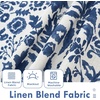 image:imageDriftAway Julia Waterfall Watercolor Blooming Flower Thermal Insulated Energy Saving Window Curtain Valance for Living Room Bedroom 2 Layers Rod Pocket 52 Inch by 18 Inch Plus 2 Inch Header BlushLinen Navy