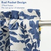 image:imageDriftAway Julia Waterfall Watercolor Blooming Flower Thermal Insulated Energy Saving Window Curtain Valance for Living Room Bedroom 2 Layers Rod Pocket 52 Inch by 18 Inch Plus 2 Inch Header BlushLinen Navy