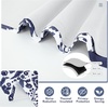 image:imageDriftAway Julia Waterfall Watercolor Blooming Flower Thermal Insulated Energy Saving Window Curtain Valance for Living Room Bedroom 2 Layers Rod Pocket 52 Inch by 18 Inch Plus 2 Inch Header BlushNavy