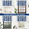 image:imageDriftAway Julia Waterfall Watercolor Blooming Flower Thermal Insulated Energy Saving Window Curtain Valance for Living Room Bedroom 2 Layers Rod Pocket 52 Inch by 18 Inch Plus 2 Inch Header BlushNavy