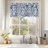 image:imageDriftAway Julia Waterfall Watercolor Blooming Flower Thermal Insulated Energy Saving Window Curtain Valance for Living Room Bedroom 2 Layers Rod Pocket 52 Inch by 18 Inch Plus 2 Inch Header BlushLinen Navy