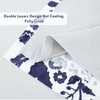 image:imageDriftAway Julia Waterfall Watercolor Blooming Flower Thermal Insulated Energy Saving Window Curtain Valance for Living Room Bedroom 2 Layers Rod Pocket 52 Inch by 18 Inch Plus 2 Inch Header BlushNavy