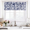 image:imageDriftAway Julia Waterfall Watercolor Blooming Flower Thermal Insulated Energy Saving Window Curtain Valance for Living Room Bedroom 2 Layers Rod Pocket 52 Inch by 18 Inch Plus 2 Inch Header BlushNavy