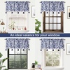image:imageDriftAway Julia Waterfall Watercolor Blooming Flower Thermal Insulated Energy Saving Window Curtain Valance for Living Room Bedroom 2 Layers Rod Pocket 52 Inch by 18 Inch Plus 2 Inch Header BlushNavy With Tassel