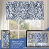image:imageDriftAway Julia Waterfall Watercolor Blooming Flower Thermal Insulated Energy Saving Window Curtain Valance for Living Room Bedroom 2 Layers Rod Pocket 52 Inch by 18 Inch Plus 2 Inch Header BlushLinen Navy