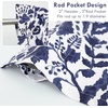 image:imageDriftAway Julia Waterfall Watercolor Blooming Flower Thermal Insulated Energy Saving Window Curtain Valance for Living Room Bedroom 2 Layers Rod Pocket 52 Inch by 18 Inch Plus 2 Inch Header BlushNavy