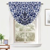 image:imageDriftAway Julia Waterfall Watercolor Blooming Flower Thermal Insulated Energy Saving Window Curtain Valance for Living Room Bedroom 2 Layers Rod Pocket 52 Inch by 18 Inch Plus 2 Inch Header BlushNavy