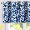 image:imageDriftAway Julia Waterfall Watercolor Blooming Flower Thermal Insulated Energy Saving Window Curtain Valance for Living Room Bedroom 2 Layers Rod Pocket 52 Inch by 18 Inch Plus 2 Inch Header BlushNavy