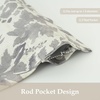 image:imageDriftAway Julia Waterfall Watercolor Blooming Flower Thermal Insulated Energy Saving Window Curtain Valance for Living Room Bedroom 2 Layers Rod Pocket 52 Inch by 18 Inch Plus 2 Inch Header BlushLinen Gray