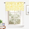 image:imageDriftAway Julia Waterfall Watercolor Blooming Flower Thermal Insulated Energy Saving Window Curtain Valance for Living Room Bedroom 2 Layers Rod Pocket 52 Inch by 18 Inch Plus 2 Inch Header BlushYellow