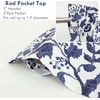 image:imageDriftAway Julia Waterfall Watercolor Blooming Flower Thermal Insulated Energy Saving Window Curtain Valance for Living Room Bedroom 2 Layers Rod Pocket 52 Inch by 18 Inch Plus 2 Inch Header BlushNavy S Shpe