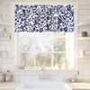 image:imageDriftAway Julia Waterfall Watercolor Blooming Flower Thermal Insulated Energy Saving Window Curtain Valance for Living Room Bedroom 2 Layers Rod Pocket 52 Inch by 18 Inch Plus 2 Inch Header BlushNavy