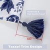 image:imageDriftAway Julia Waterfall Watercolor Blooming Flower Thermal Insulated Energy Saving Window Curtain Valance for Living Room Bedroom 2 Layers Rod Pocket 52 Inch by 18 Inch Plus 2 Inch Header BlushNavy With Tassel